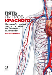 Обложка книги Пять литров красного. Что необходимо знать о крови, ее болезнях и лечении
